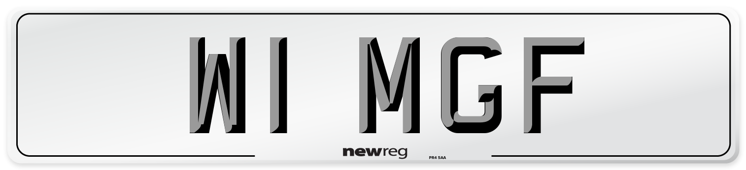 W1 MGF Number Plate from New Reg